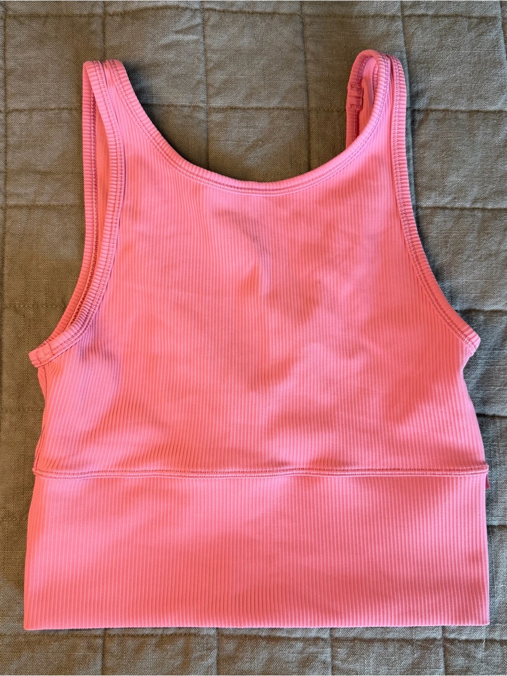 Lululemon Women’s Pink Ribbed Crop Tank 4